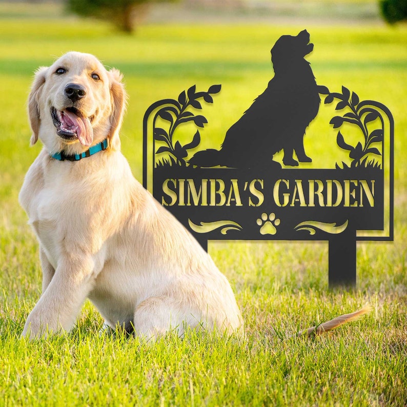 Dog's Garden Custom Metal Pet Memorial Garden Sign, Metal Stake, Dog Garden Sign, Pet Grave Markers, Dog Loss Gifts, Remembrance Stake, Dog Lover Gift