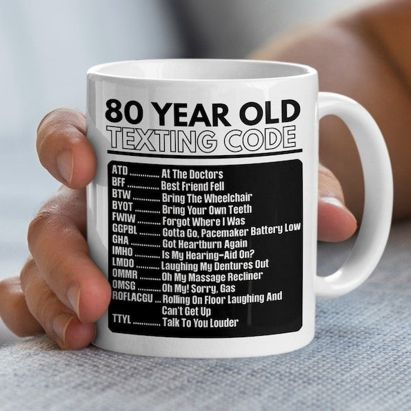 Funny 80 Year Old Mug, 80th Birthday Gift, Funny Gift for Seniors, 80th Birthday Gift Ideas, Grandma 80th Birthday, Grandpa 80th Birthday