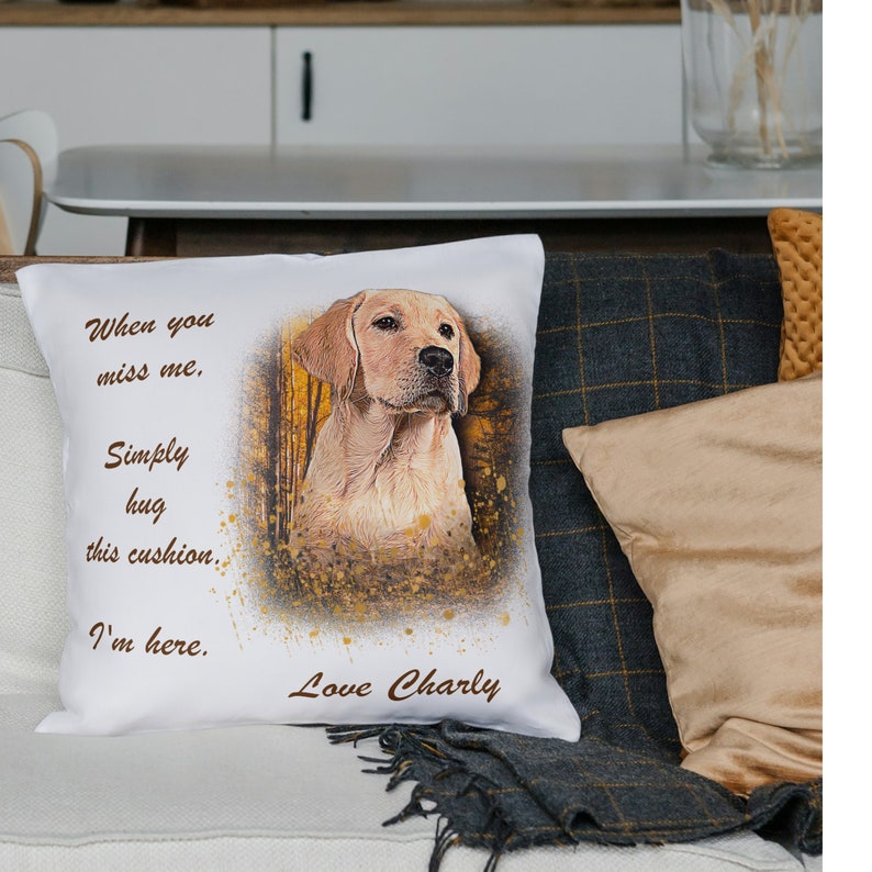 When you miss me dog remembrance gift memorial gift pet pillow custom Dog Memorial pillow name pillow custom pet pillow dog pillow custom cushion