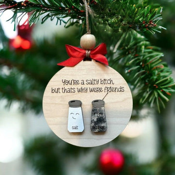 Funny Friend Ornament-Christmas Layer Wooden Ornament