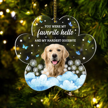 Custom Dog Photo Ornament, Dog Memorial Ornament, Pet Memorial Gifts, Dog Christmas Ornaments, Dog Loss Keepsake, Forever Loved Ornament