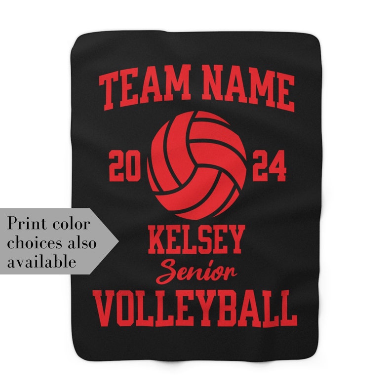 Custom Volleyball Blanket Personalized Team Name Volleyball Senior Gift for Volleyball Team Gift Girls Volleyball Gift Boys Volleyball Gifts