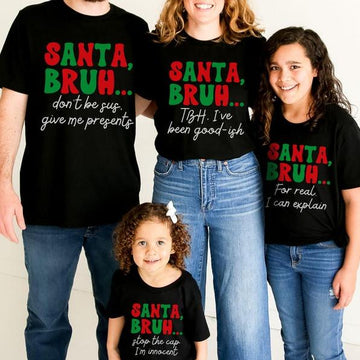 Family Christmas Shirts, Funny Christmas Family Shirts, Christmas Teacher Shirts, Matching Christmas Shirts, Teen Slang Christmas Bruh Shirt