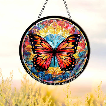 Personalized Butterfly Memorial Suncatcher, Butterfly Window Hangings, Loss Of Loved One Gift, Window Decor, Remembrance Gifts