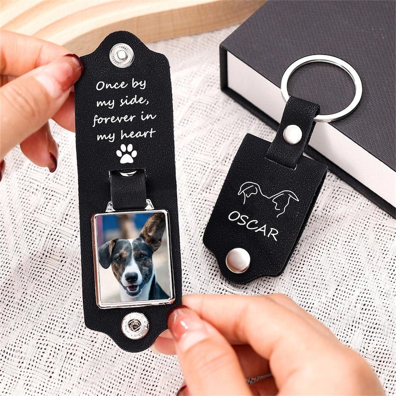 Pet Memorial Keychain, Pet Loss Gift, Pet Sympathy Gift, Custom Dog Picture Keychain,Pet Memorial Gift,Dog Remembrance Gift,Dog Passing Away