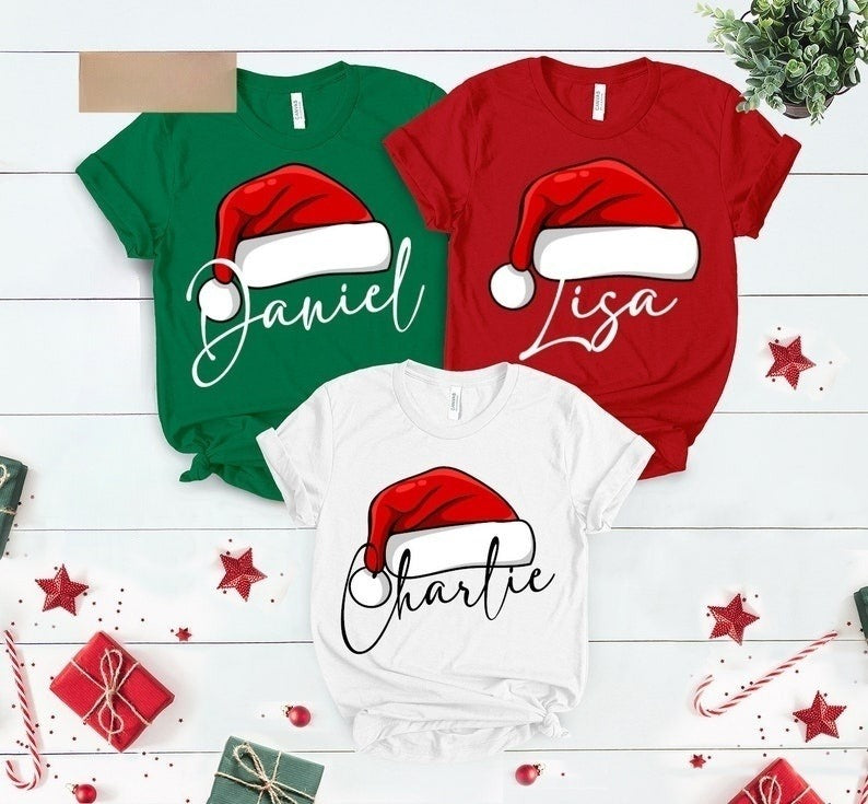 Matching Family Christmas Shirts, Family Christmas Shirt, Matching Xmas Tees, Custom Christmas Tee, Personalized Name Christmas Family Shirt