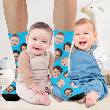 Personalized Socks for Dad, Custom Face Socks, Customized Socks with Photo, Dad Face on Socks, Photo Socks, Custom Father's Day Gift for Dad