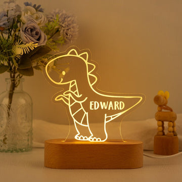 Dinosaur Custom Name Light,Personalized Night Light,Dinosaur Room Decor,Kids Birthday Gift,Baby Shower Gifts,Toddler Gifts,Personalized Gift