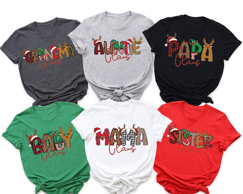 Family Claus Shirts Family Xmas TShirt, Family Christmas ,Matching Xmas, Family Christmas, Family Claus Shirts