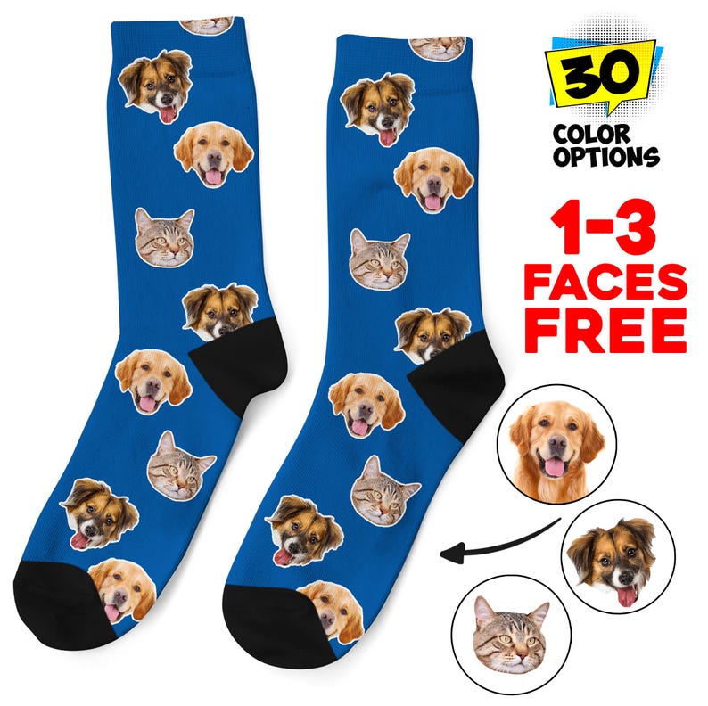 Custom Face Socks, Personalized Photo Socks, Picture Socks, Face on Socks, Customized Funny Photo Gift For Her, Him or Best Friends