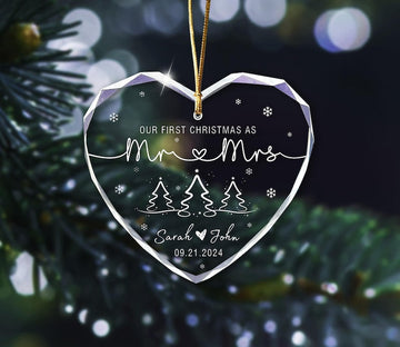 Our First Christmas As Mr & Mrs Ornament, First Christmas Married Ornament 2024, Just Married Ornament, Wedding Ornament, Mr And Mrs Gifts