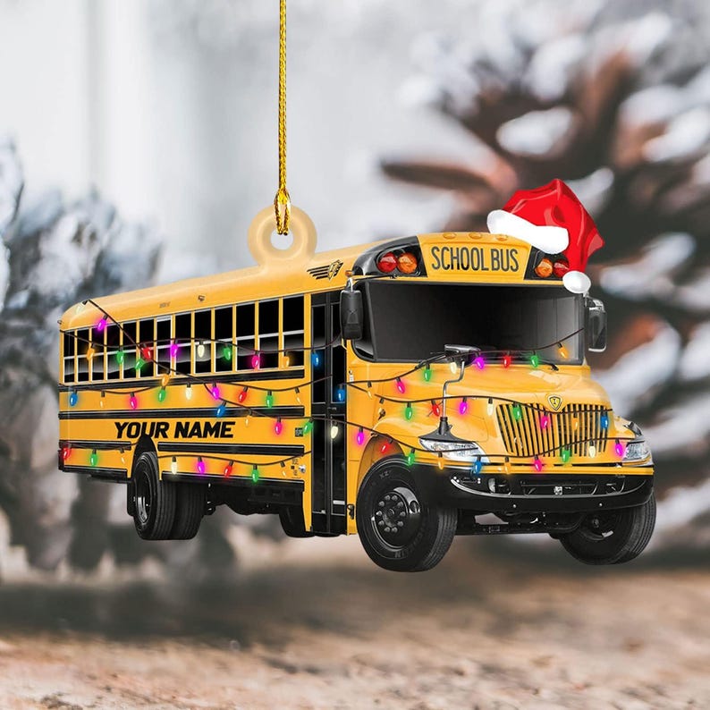 Custom Bus Driver Christmas Ornament, Personalized School Bus Christmas Ornament, Bus Driver Gift, Bus Driver Ornament, School Bus Driver