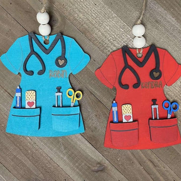 Nurse Christmas Ornament, Medical Scrubs Co Worker Gift, RN Student Graduation, LPN Personalised Doctor Gift, Health Care Appreciation Week