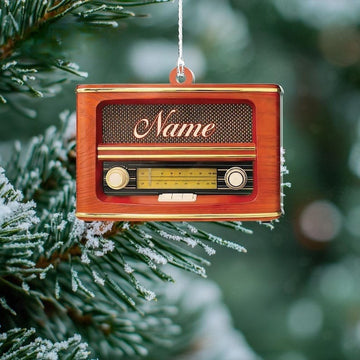 Radio Christmas Ornament, Love Radio tree hanging Xmas Ornament decor, Radio Ornament Hanging Tree, Radio Lovers Ornament