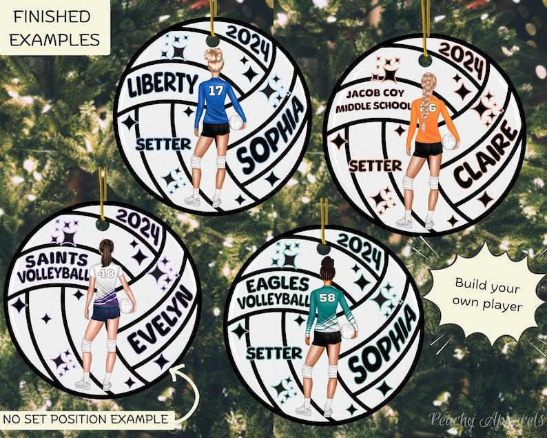 Volleyball Ornament Custom Volleyball Ornament Volleyball Player Gift Volleyball Ornament Personalized Volleyball Girl Senior Gifts 2024