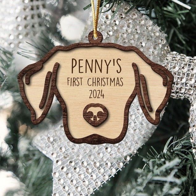 Personalized Dog Ornament, Dog First Christmas Ornament, Dog Lover Gift, Pet Ornament, Dog Lover Christmas Gift, Dog Ornament, Dog Gifts