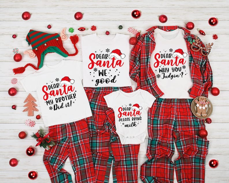 Dear Santa Group Shirts, Santa Custom Shirts, Dear Santa Christmas Family Shirts, Christmas Family Shirts, Christmas Quotes Shirts, Xmas Tee