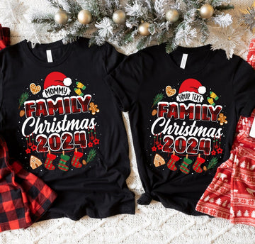 Custom Family Christmas 2024 Shirt, Funny Family Christmas Tshirt, 2024 Tee,Family Christmas Santa Tee,Custom Family Matching