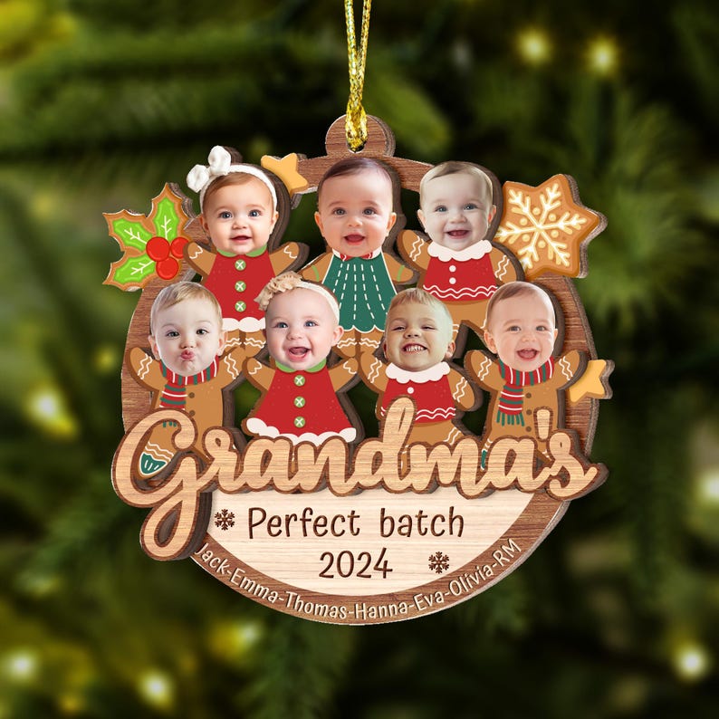 Personalized Grandma Christmas Ornament, Custom Photo Grandkids Ornament, Perfect Batch Grandma Ornament With Grandkids, Gift For Grandma