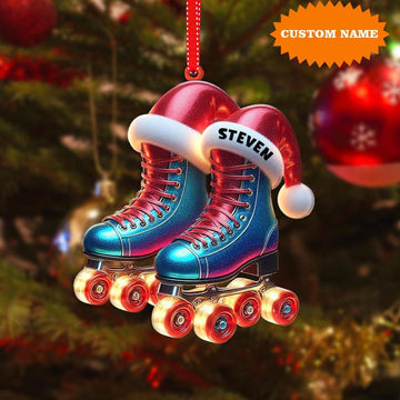 Personalized Roller Skate Christmas Ornament, Roller Skates Holiday Gift, Gift For Him, Christmas Gift, Xmas 2024