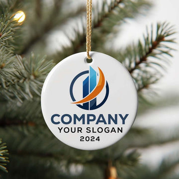 Custom Business Logo Ornament,Company Logo Ornament, Custom Employee Gift, Custom Logo Ornament, Holiday Company Ornament, Corporate Gift