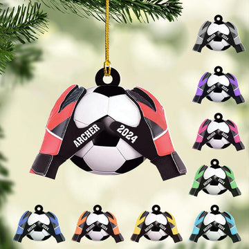 Custom Soccer Goal Keeper Christmas Ornament, Sport Christmas Ornament 2024, Personalized Soccer Ornament,Soccer Ornament Decor,Soccer Lover