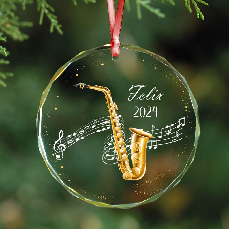 Saxophone Ornament, Saxophone Player, Saxophone Gifts, Music Ornament, Instrument Ornament, Music Gift, Gifts For Musicians, Music Teacher