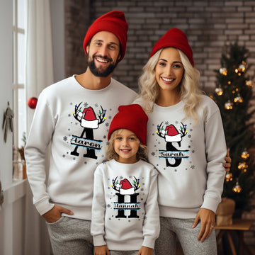 Christmas Custom Name Matching Shirt , Custom Family Christmas Sweatshirt, Personalized Christmas Couple Shirt, Christmas Group Shirt Gift