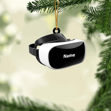 Personalized VR Headset Christmas Ornament, Virtual Reality Ornament, VR Controller Ornament, Metaverse Holiday Ornament Gift