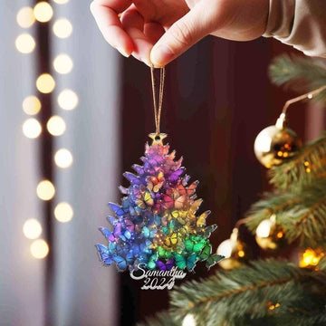 Butterfly Christmas Tree Ornament, Butterfly Christmas Ornament, Butterfly Ornament 2024, Gift Butterfly Lover, Butterfly Hanging Ornament