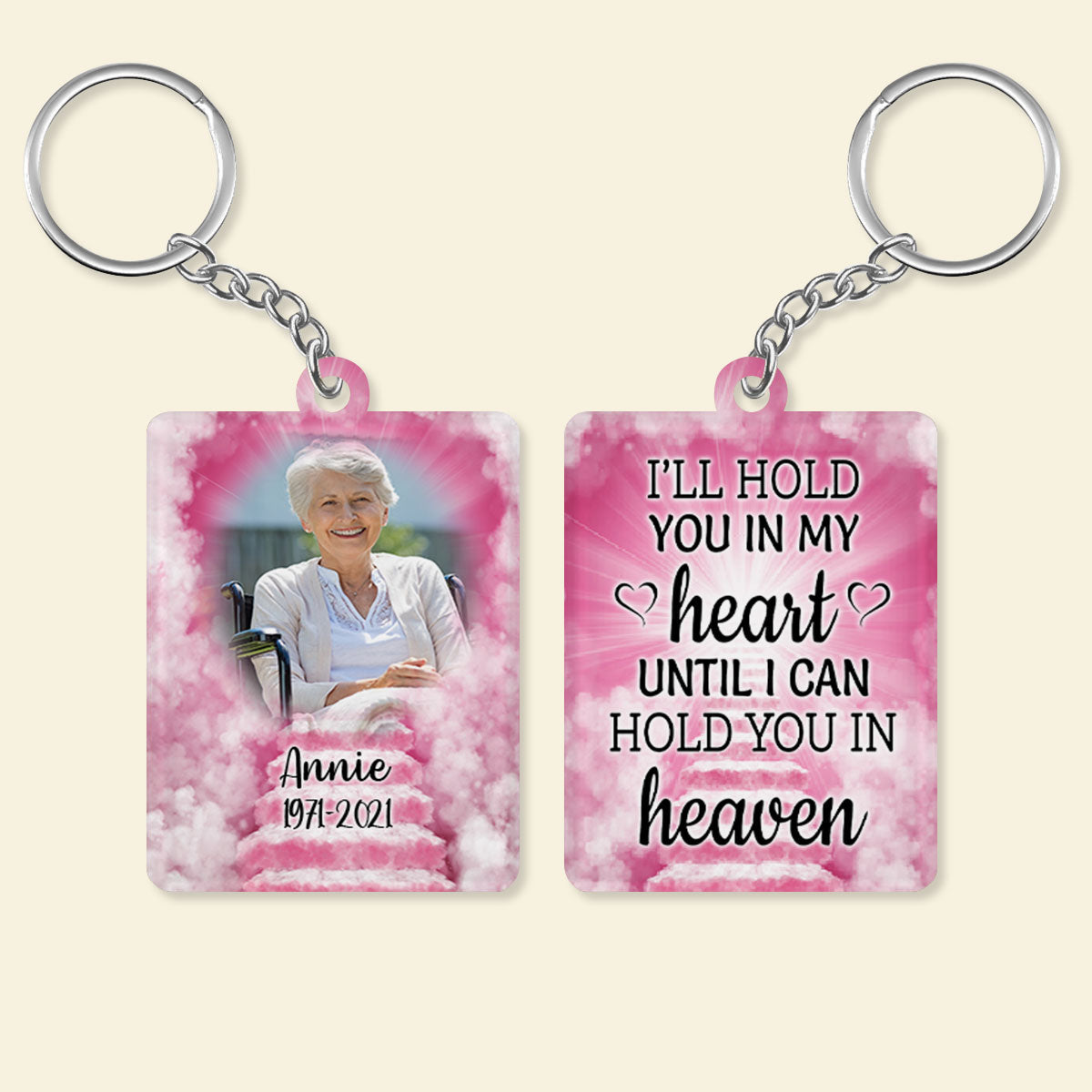 Personalised Memorial Keyrings-Memorial Keyrings-Custom Memorial Gifts