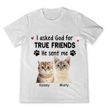 Asked God For A True Friend - Personalized Custom Cat