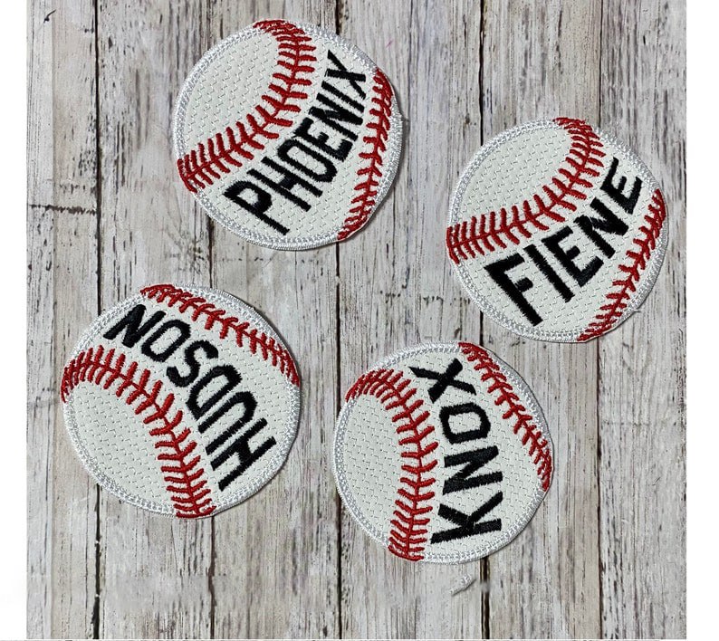 Baseball Personalized Embroidered Patch College Embroidered Custom Applique School Name Tag Sport