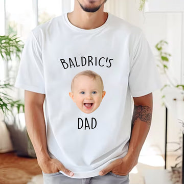 Personalized Dad and Baby Photo Matching Shirt, Dad And Baby Face Gift Shirt, Fathers Day Gift, Daddy And Me Outfits