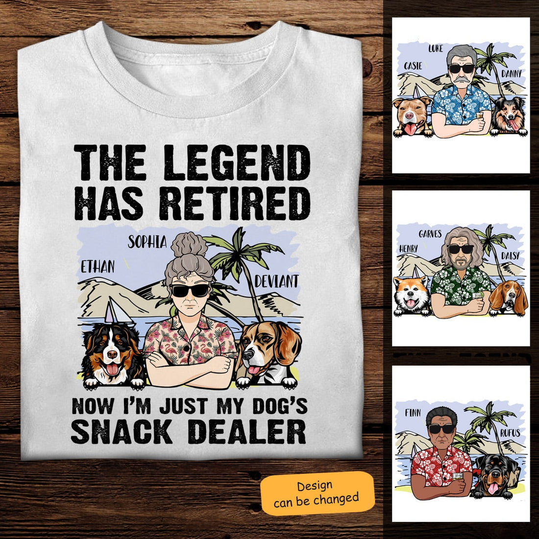 The Legend Has Retired Personalized Apparel Dog Lovers