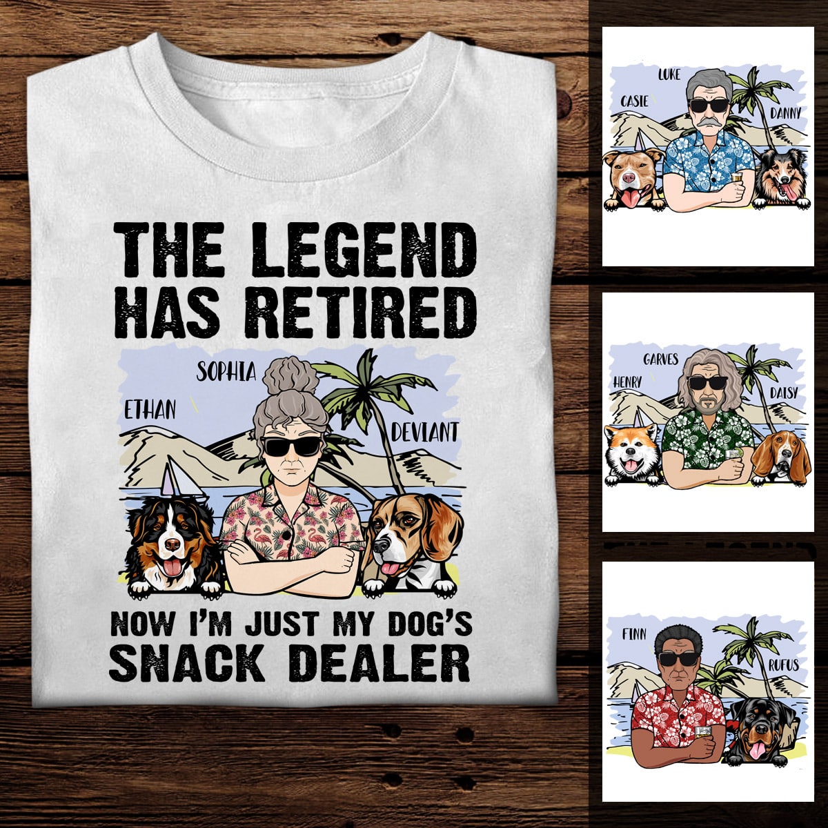 The Legend Has Retired Personalized Apparel Dog Lovers