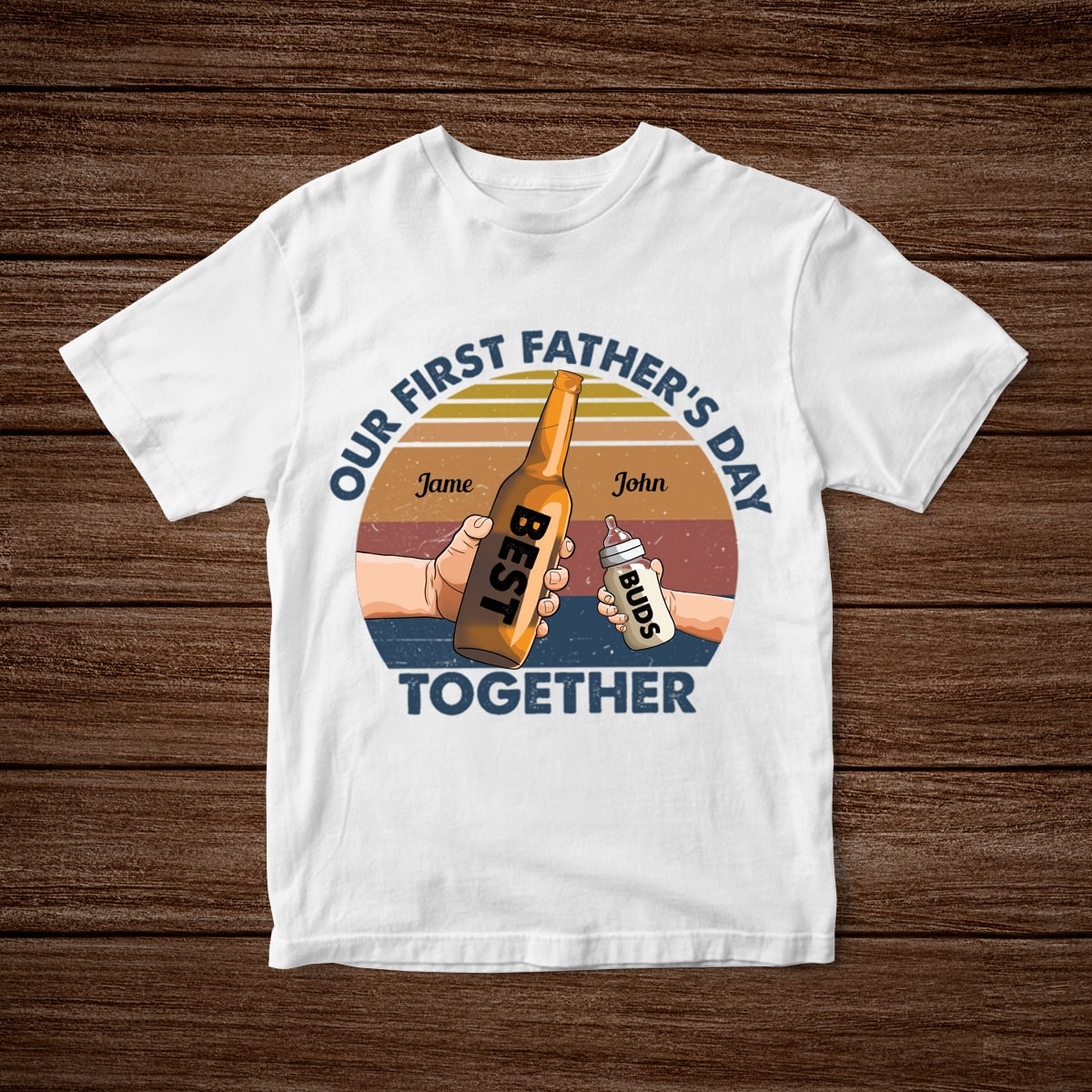 Our First Father's Day Together Baby Custom Apparel