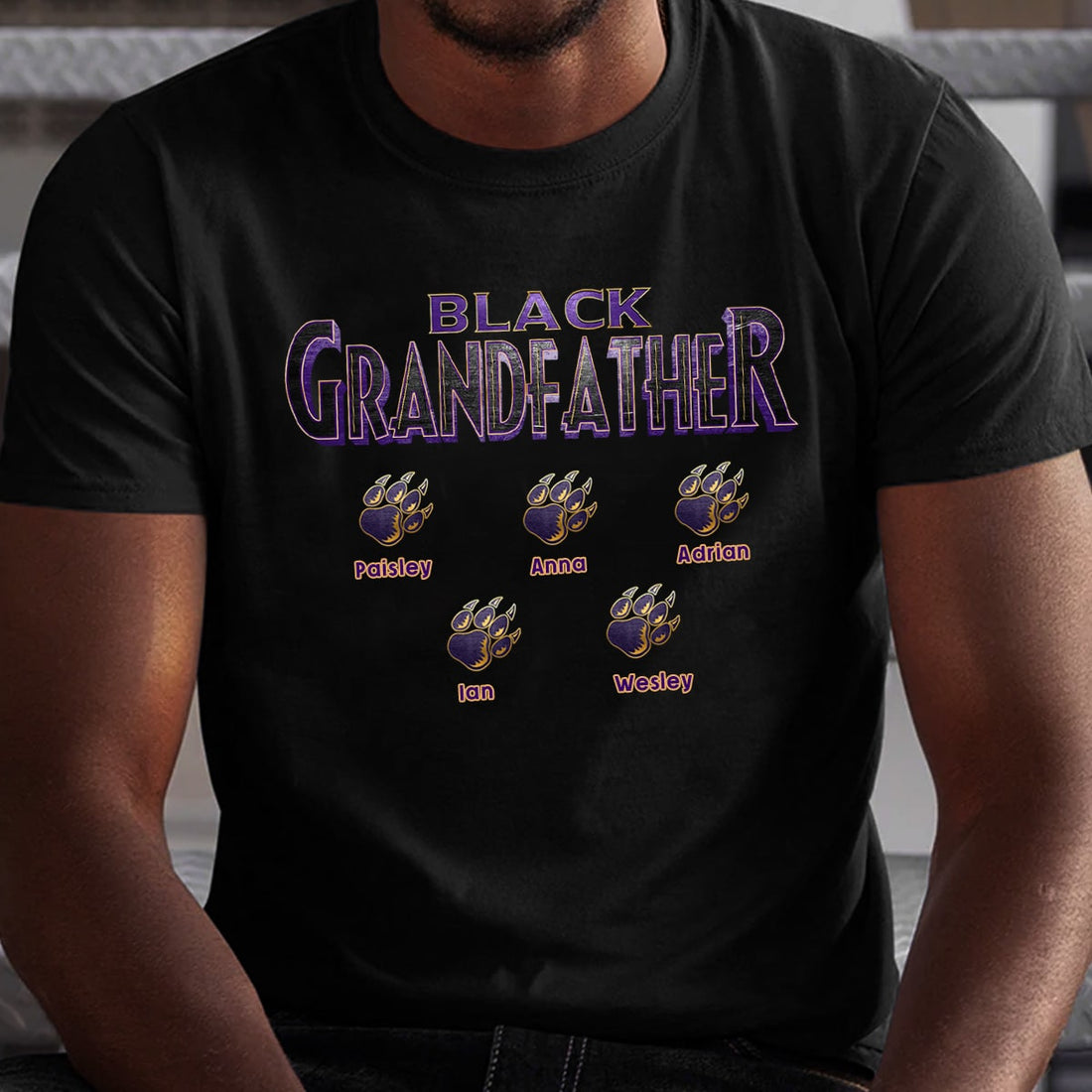 Panther Black Grandfather Personalized Apparel