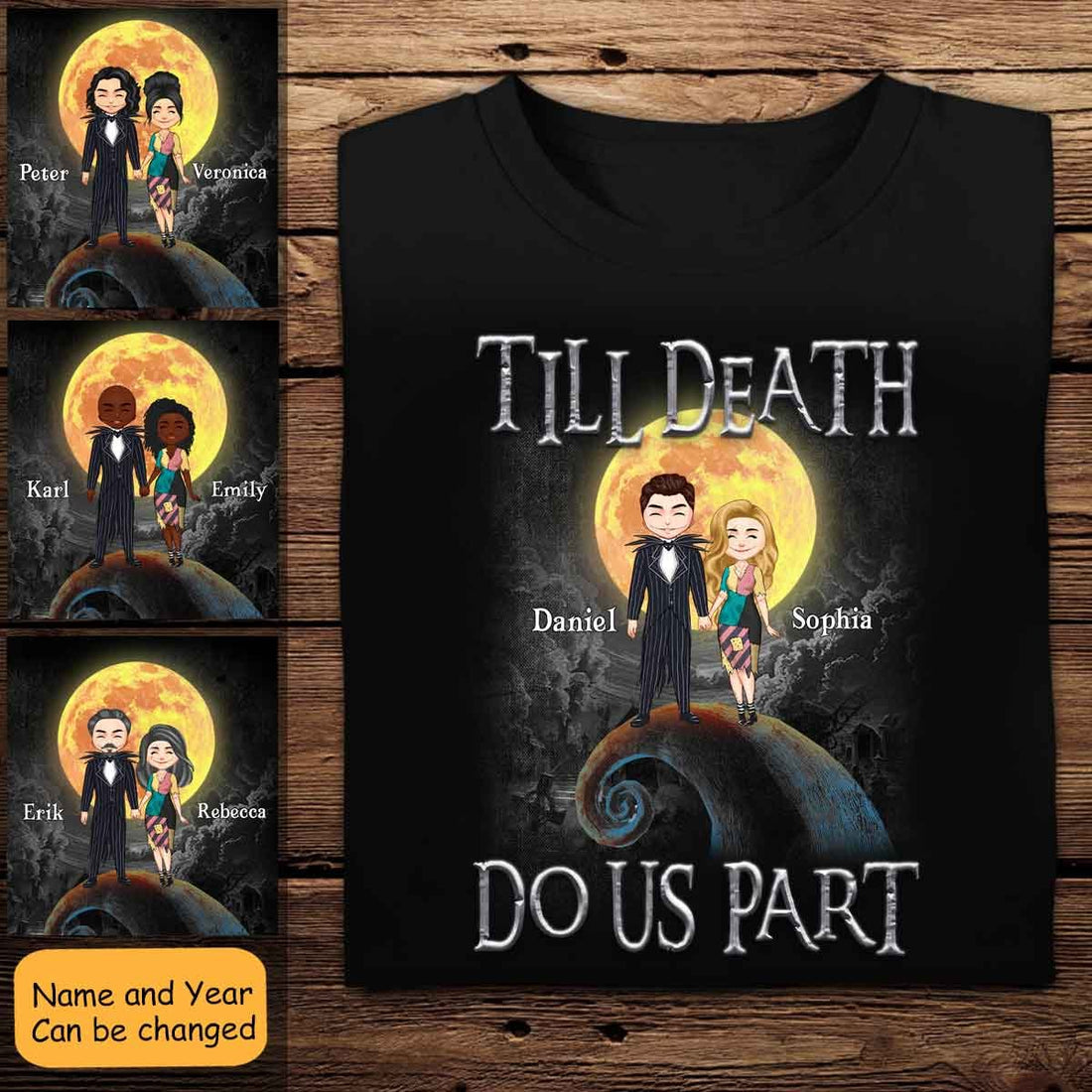 Love You Till Death Do Us Part Personalized Apparel - Halloween