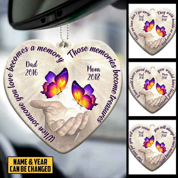 Butterfly The Moment Your Heart Stopped Mine Changed Forever Personalized Ornament Memorial