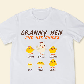 Grandma hen and her chicks - Personalized Apparel - Gift For Grandma