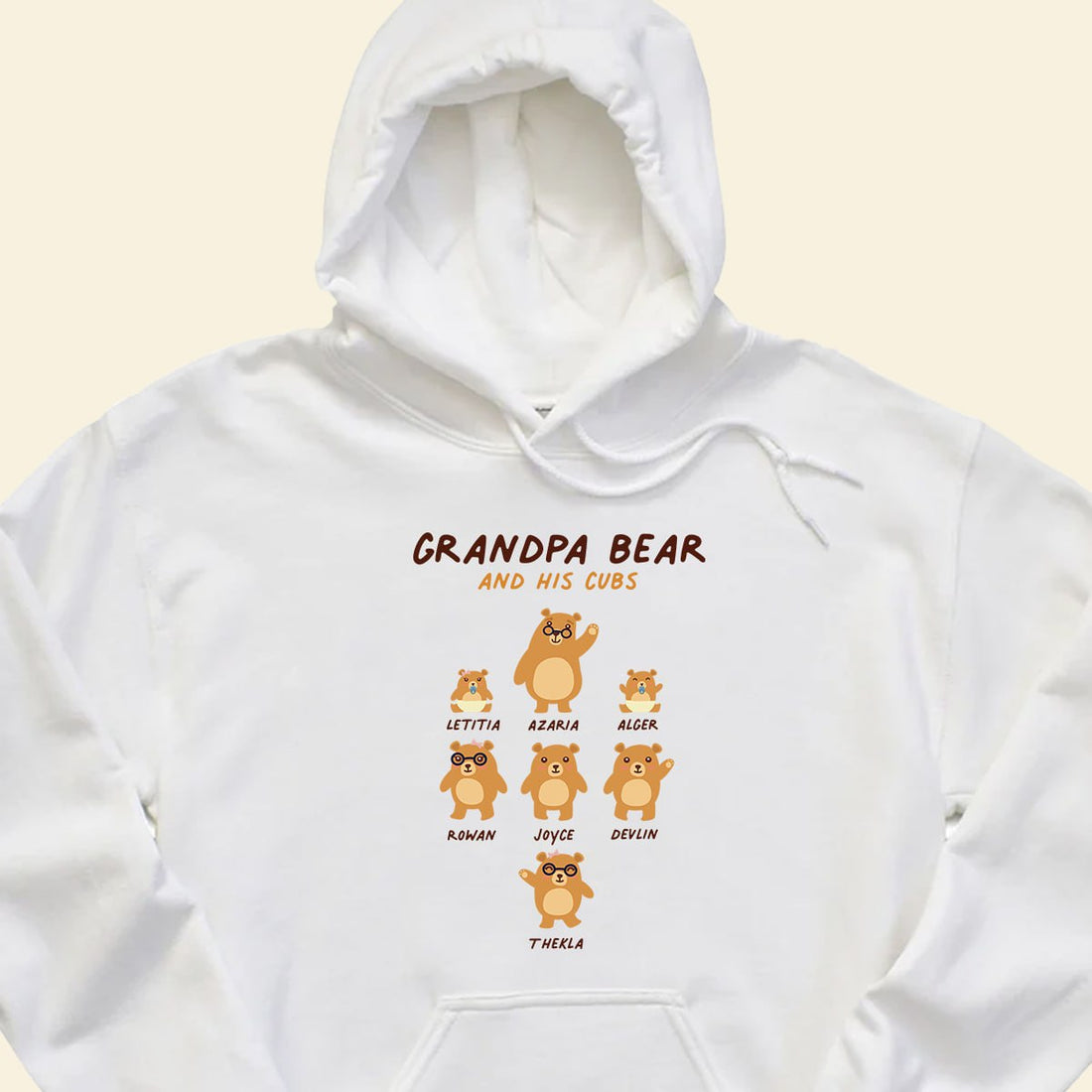 Grandpa bear and his cubs - Personalized Apparel - Gift For Grandfather