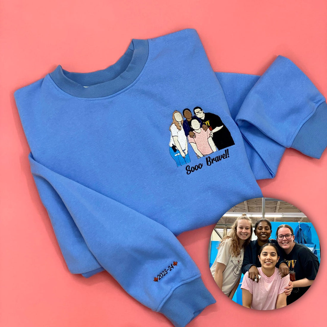 Personalized embroidered custom your own photo shirt - Handmade shirt