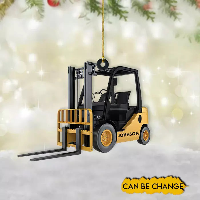 Forklift truck Christmas Ornament,Forklift truck hanging Xmas Ornament decor