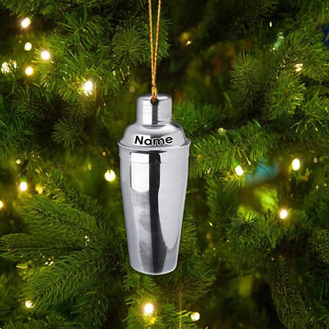 Personalized Cocktail shaker Bartender Christmas Ornament, Cocktail shaker