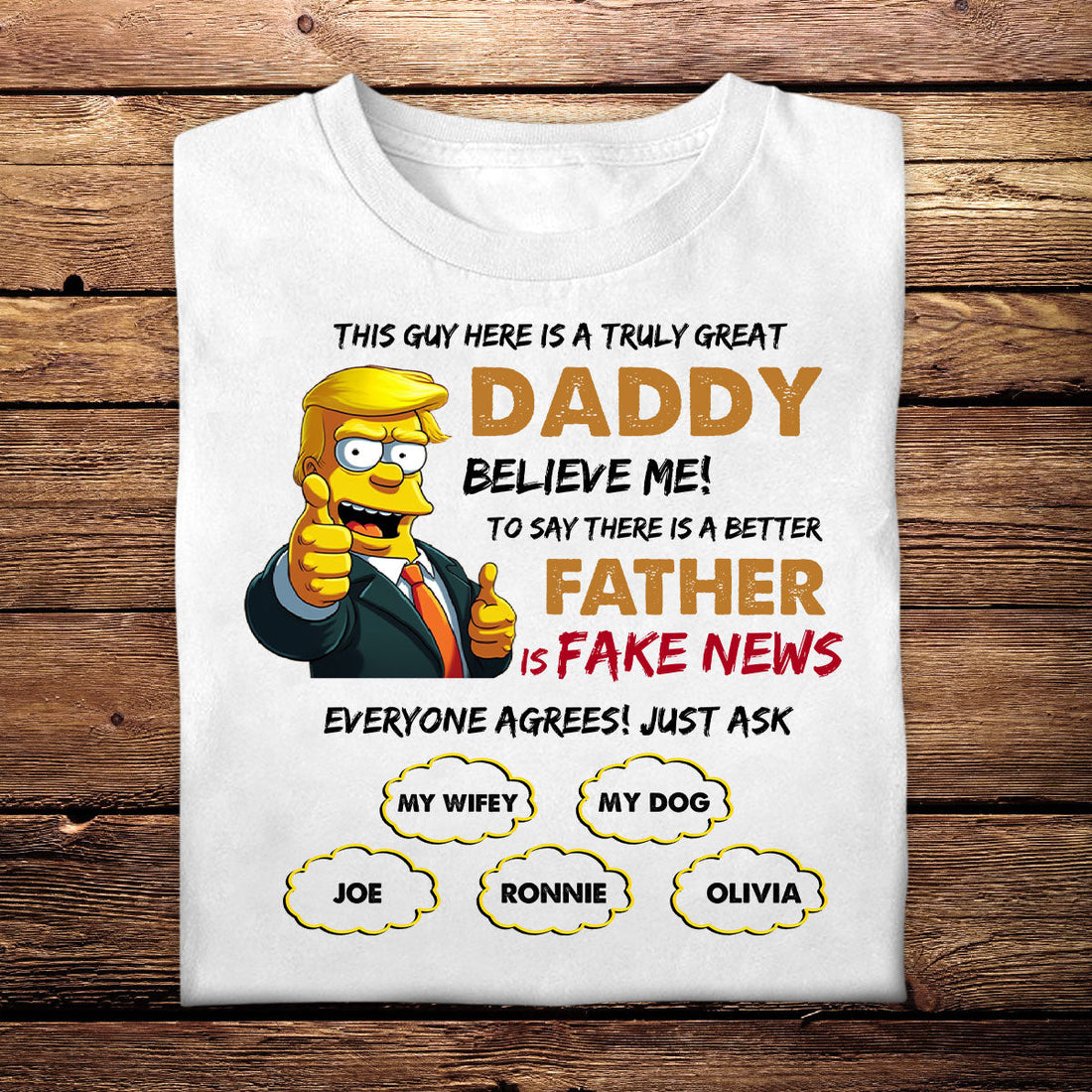 Personalized T-Shirt For Dad - This Guy Here Is A Truly Great Daddy - Funny Personalized T-Shirt Gifts For Father's Day Birthday Anniversary