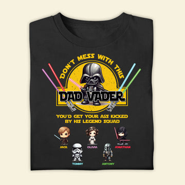 Personalized Father's Day Apparel - You'd Get Your Ass Kicked - Family Custom Photo Apparel for Father's Day Birthday Anniversary