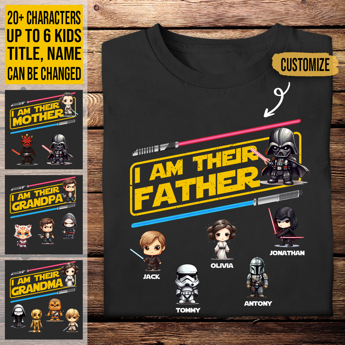 MyTeesPod T Shirts - I Am Their Father - Customized Apparel for Father's Day Birthday Anniversary