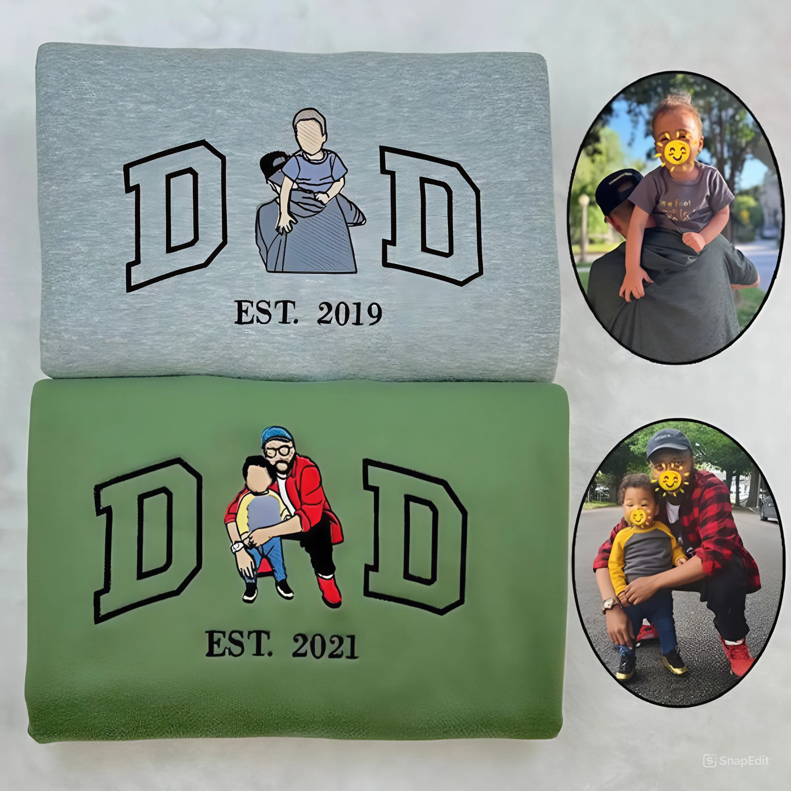 Custom Dad shirt, Embroidered dad shirt, Embroidery Photo, custom embroidered shirt, custom photo shirt,custom picture