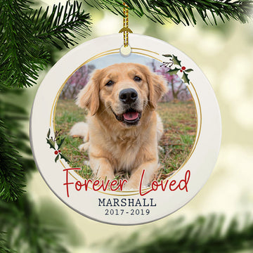 Forever Loved, Personalized Memorial Ornaments, Custom Photo Gift